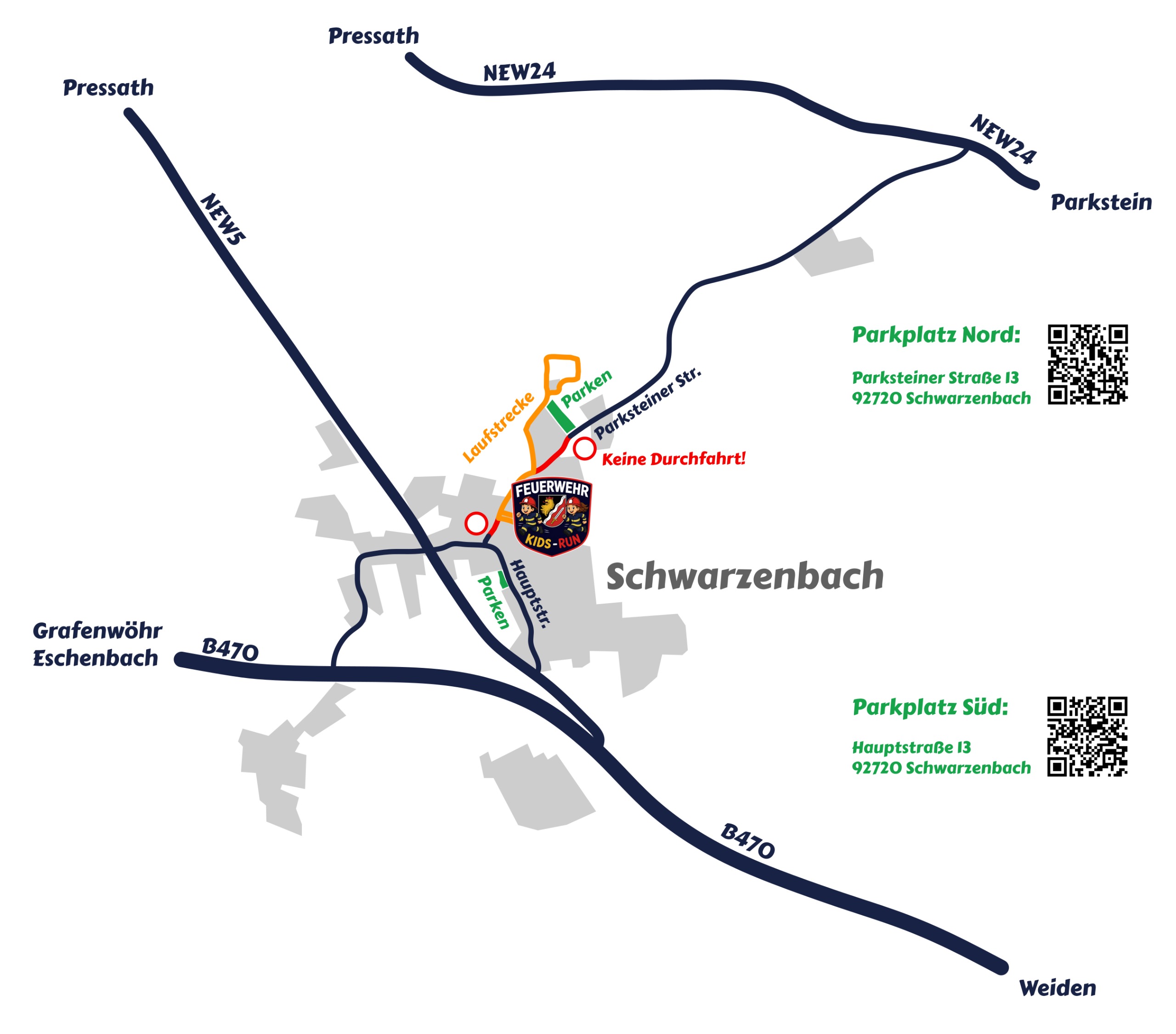 Anfahrtsplan Feuerwehr Schwarzenbach